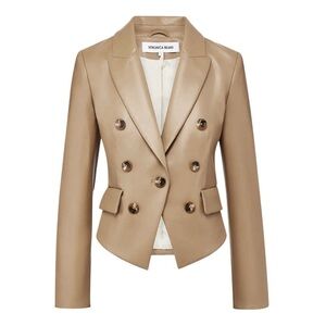 Veronica Beard Camel Double-Breasted Blazer
